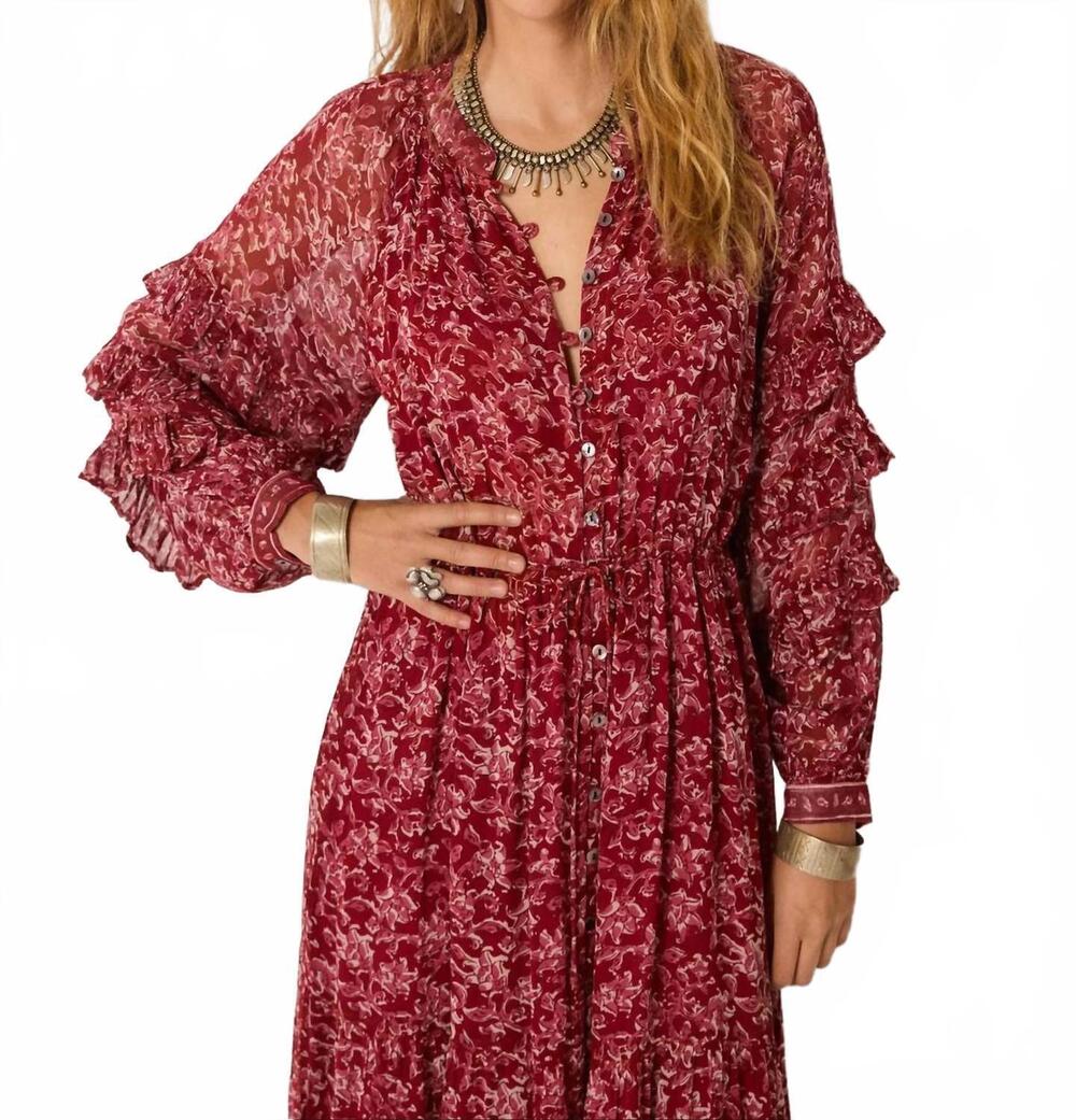 NEW MAISON HOTEL harper dress in ruby